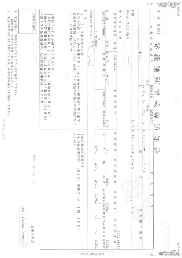 日野レンジャー : 4t　深ダンプ　ステン天蓋付